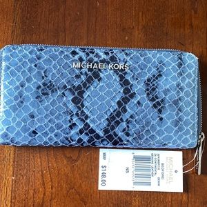 Blue Leather Micheal Kors Wallet Brand New With Tags!